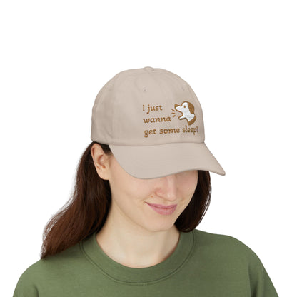 I Just Wanna Get Some Sleep Funny Dog Embroidered Dad Cap Hat
