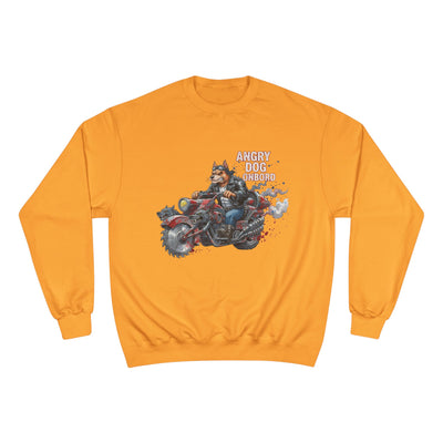 Angry Dog Onboard Graphic style 3 Champion Crewneck Sweatshirt for Gamers & Sci‑Fi Fans