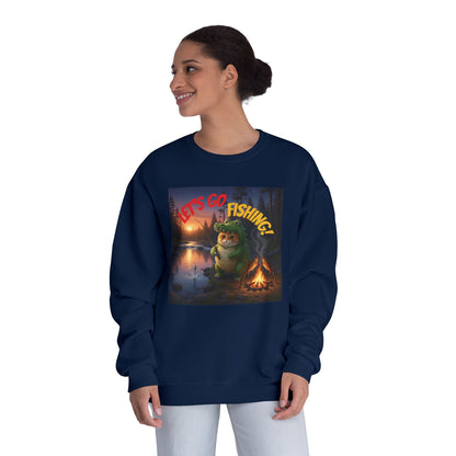 Crocodile Cat Fishing Unisex NuBlend Sweatshirt style 2