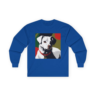 Dog Lover Long Sleeve Tee style 1, Pet Gift, Casual Wear, Animal Lover Shirt, Unique Dog Art Clothing