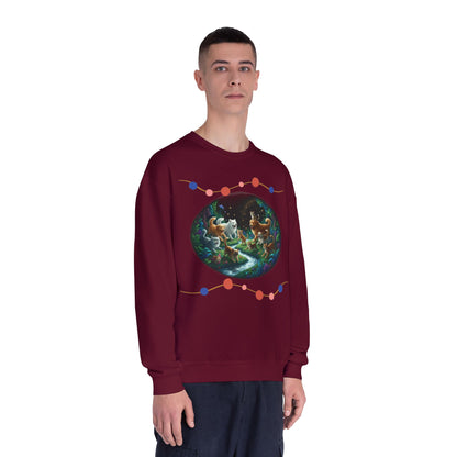 Cats & Dogs Happy Garden Unisex NuBlend Crewneck Sweatshirt style 1