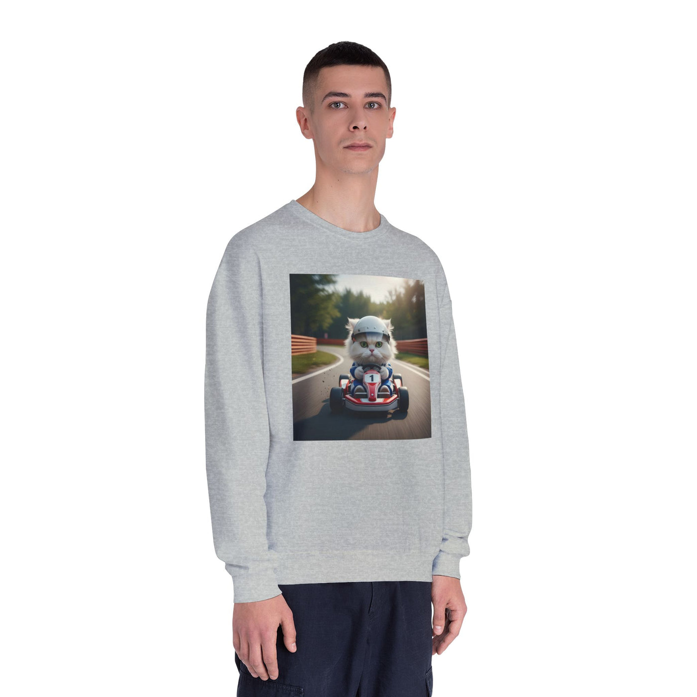 Go Kart Cat style 1 Unisex NuBlend® Crewneck Sweatshirt