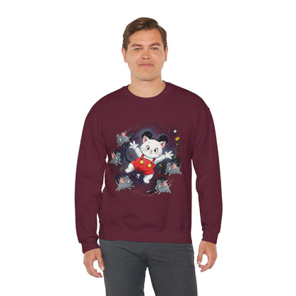 Watercolor Cat painting Unisex Crewneck Sweatshirt style 2