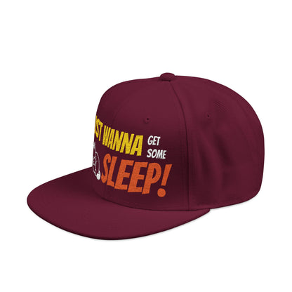 I just wanna get some sleep Embroidered Cute Cat Snapback Hat