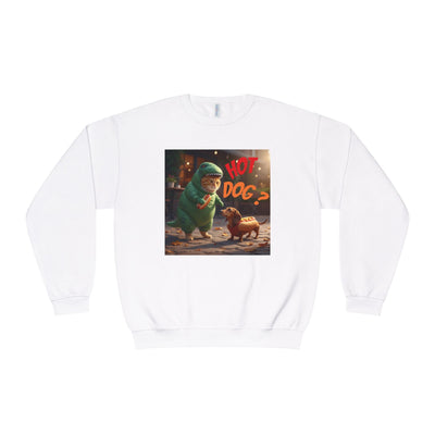 Tyrannosaurus Cat & Hot Dog Unisex NuBlend® Crewneck Sweatshirt