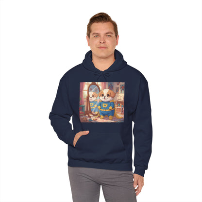 Dog cosplay Superman Funny Design Unisex Hoodie style 2
