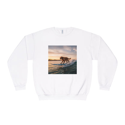Surfing Dog Graphic Unisex NuBlend Crewneck Sweatshirt style 2