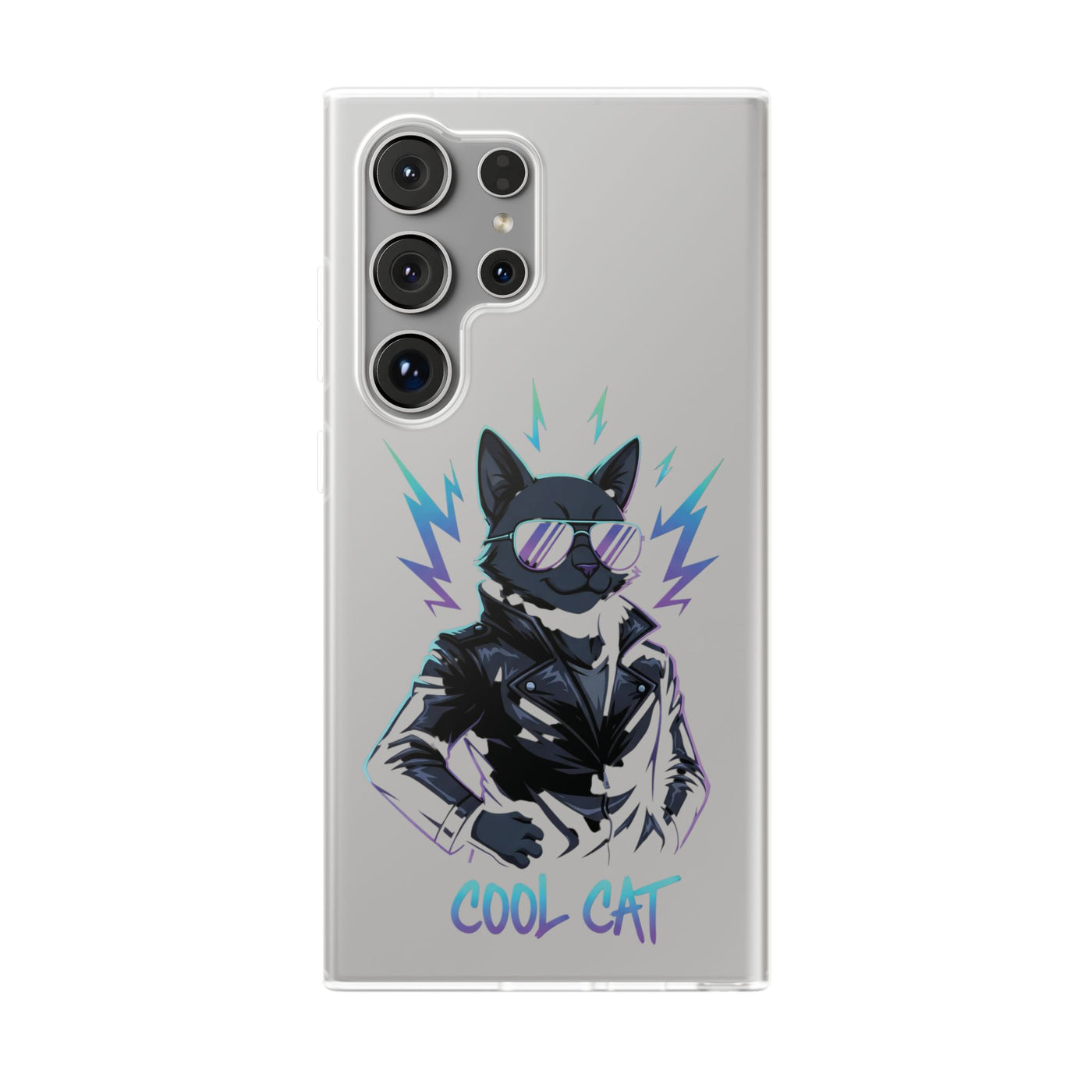 Cool Cat Anime style Flexi Case for Cat Lovers