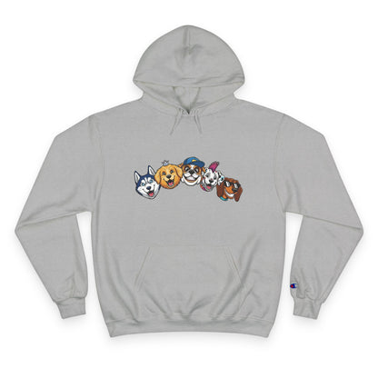 Playful Dog Faces Cozy Unisex Champion Pullover Hoodie