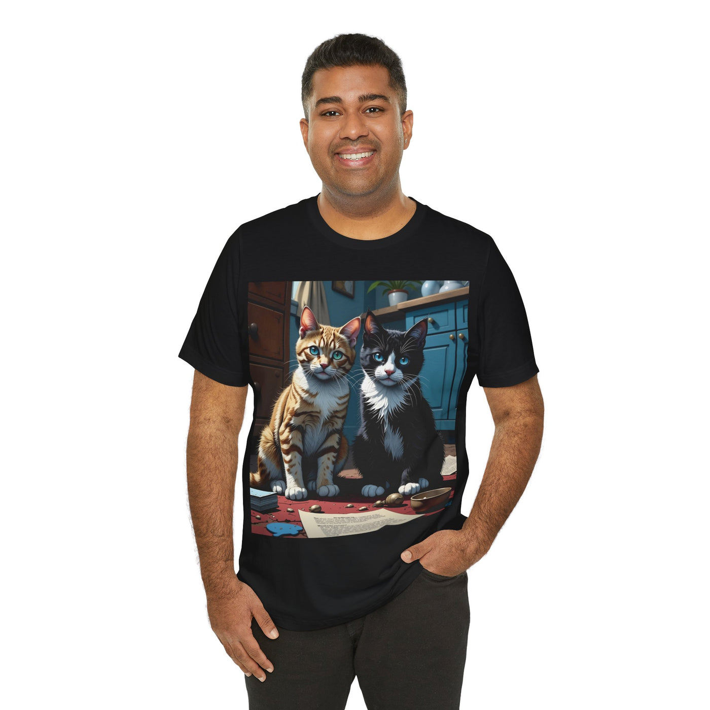 Adorable Cat Lovers Tee style 1- Cute Cat Graphic Tee, Pet Lover Gift, Animal T-Shirt, Birthdays, Cat Enthusiasts, Everyday Wear