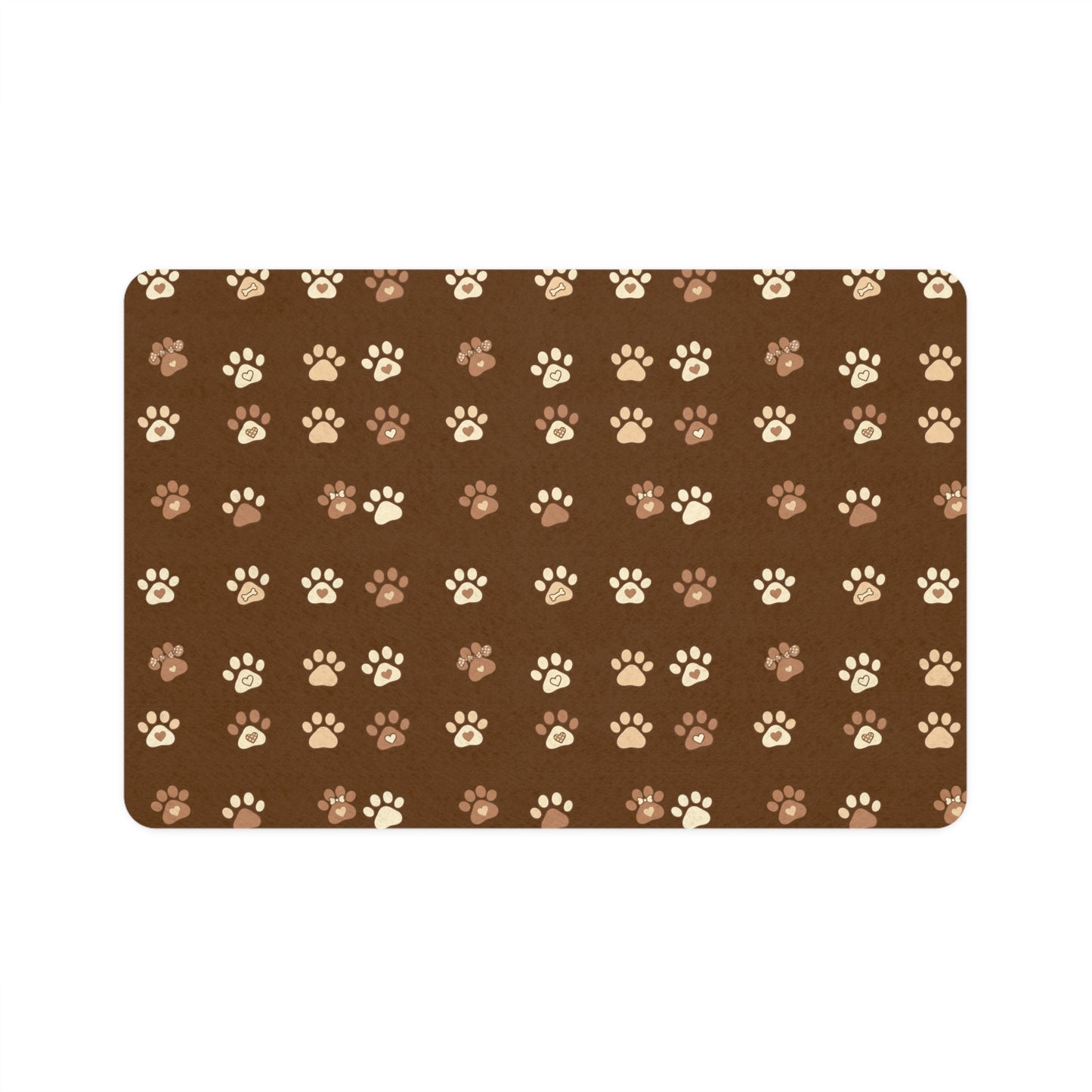 Cat Dog Paw pattern 12x18 inches Pet Food Mat style 1