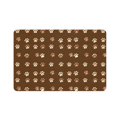 Cat Dog Paw pattern 12x18 inches Pet Food Mat style 1