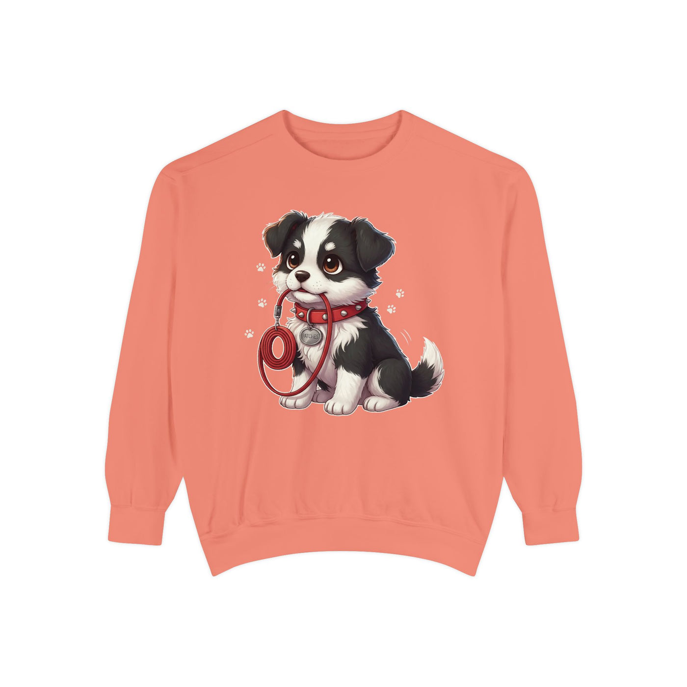 Cute Dog Walk Time style 1 Cozy Graphic Unisex Crewneck Sweatshirt
