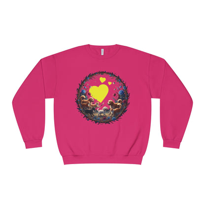 Cats & Dogs Full of Love Unisex NuBlend Crewneck Sweatshirt