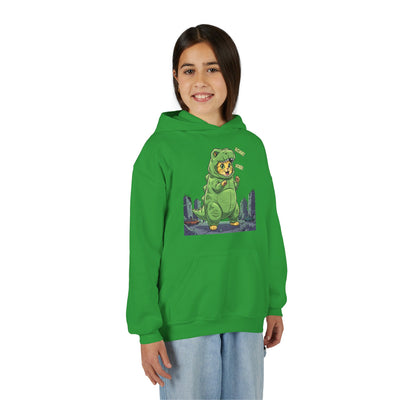 Cat cosplay Godzilla style 2 Unisex Kids Hoodie - Fun & Cozy Heavy Blend Sweatshirt with Cute Design