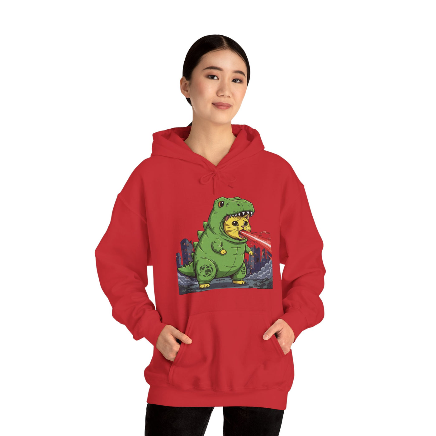 Cat cosplay Godzilla style 4 Unisex Hoodie - Fun & Playful Design