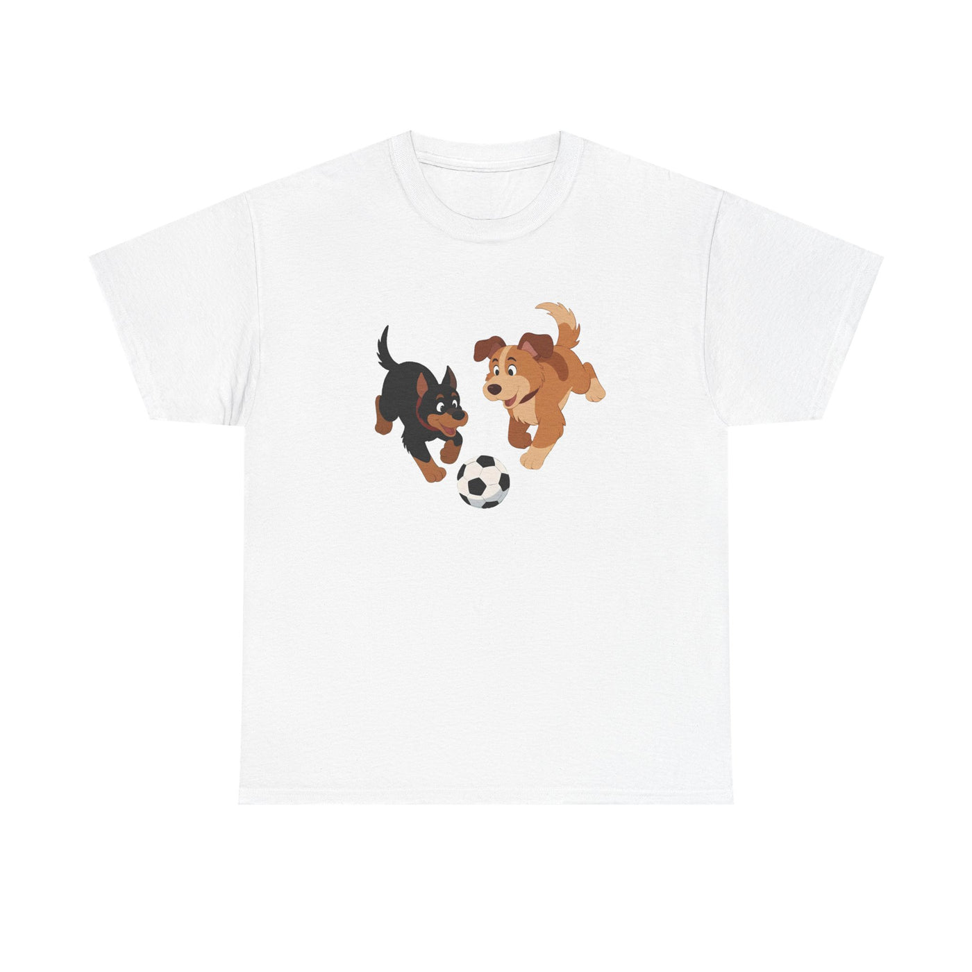 Playful Puppy Soccer Unisex Tee - Cute Dog T-Shirt for Pet Lovers, Dog Owners, Sports Enthusiasts, Gifts for Animal Lovers, Casual Everyday Wear