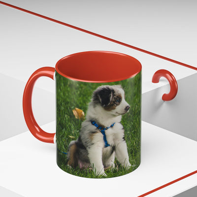 Dog Print Accent Coffee Mug - Dog Lover Gift, Cute Pet Mug, Animal Print Cup, Coffee Tea Mug, Unique Dog Themed Gift