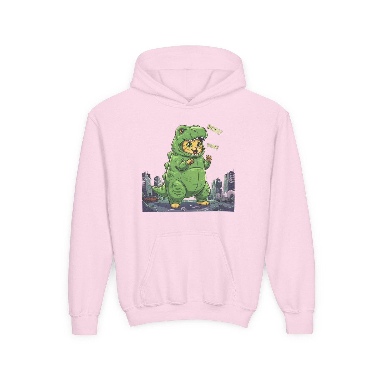 Cat cosplay Godzilla Unisex Kids Hoodie style 2