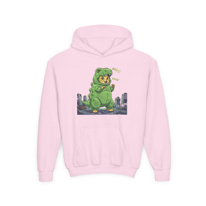 Cat cosplay Godzilla Unisex Kids Hoodie style 2