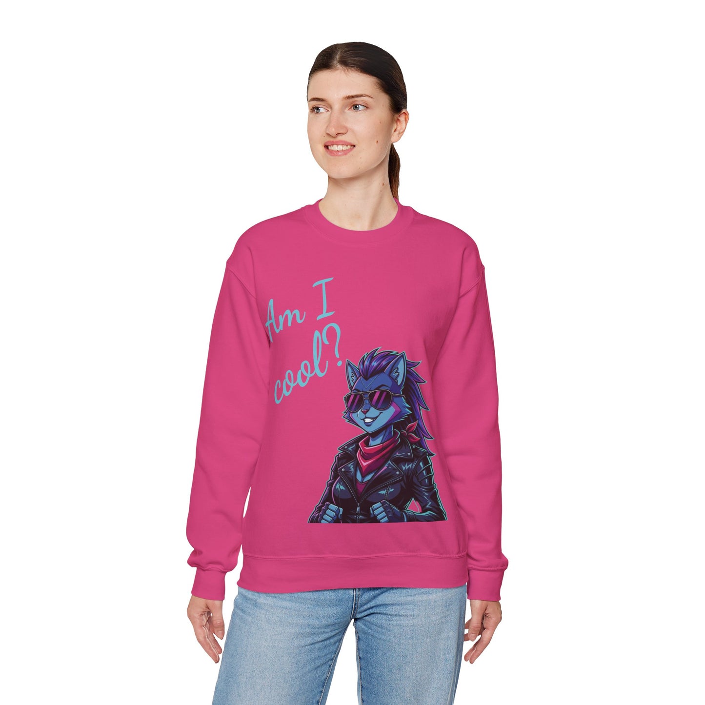 Cool Cat Unisex Heavy Blend Crewneck Sweatshirt style 2