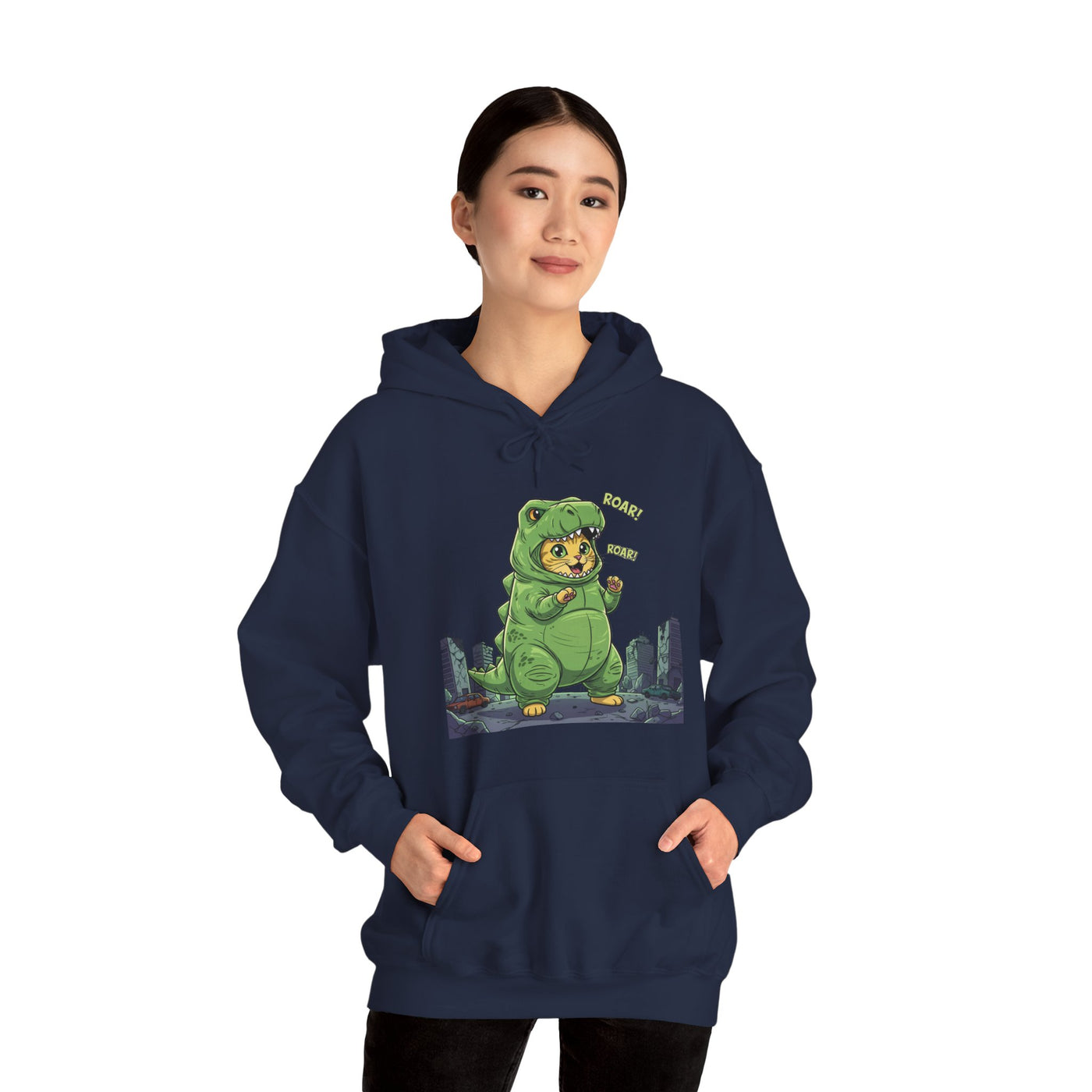 Cat cosplay Godzilla style 2 Unisex Hoodie - Fun & Playful Design