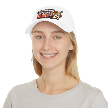 I Just Wanna Get Some Sleep Pixel Dog Low Profile Cap Hat