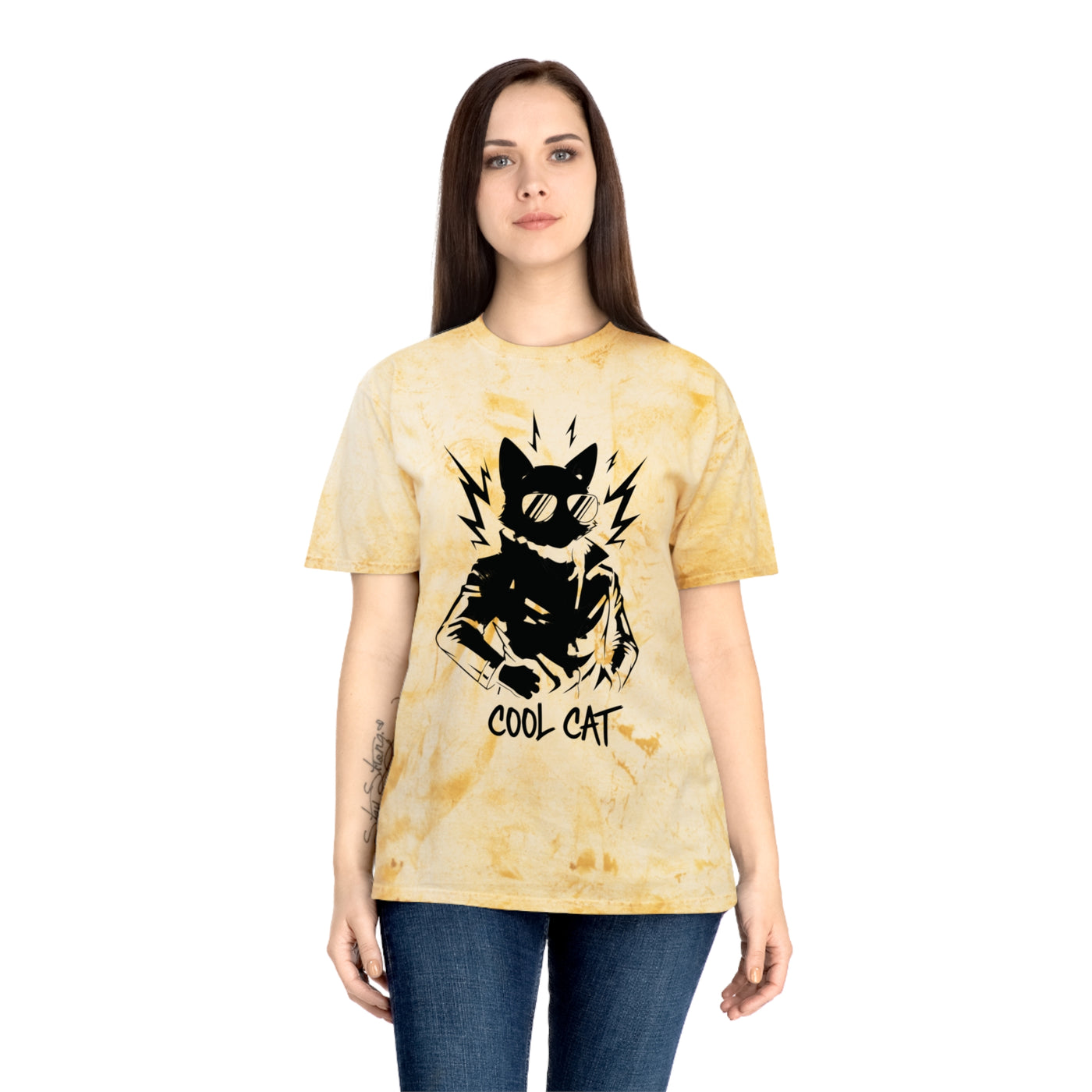 Black Cool Cat Unisex T-Shirt - Vibrant Graphic Tee, Gift for Cat Lovers, Casual Wear, Streetwear, Unique Style