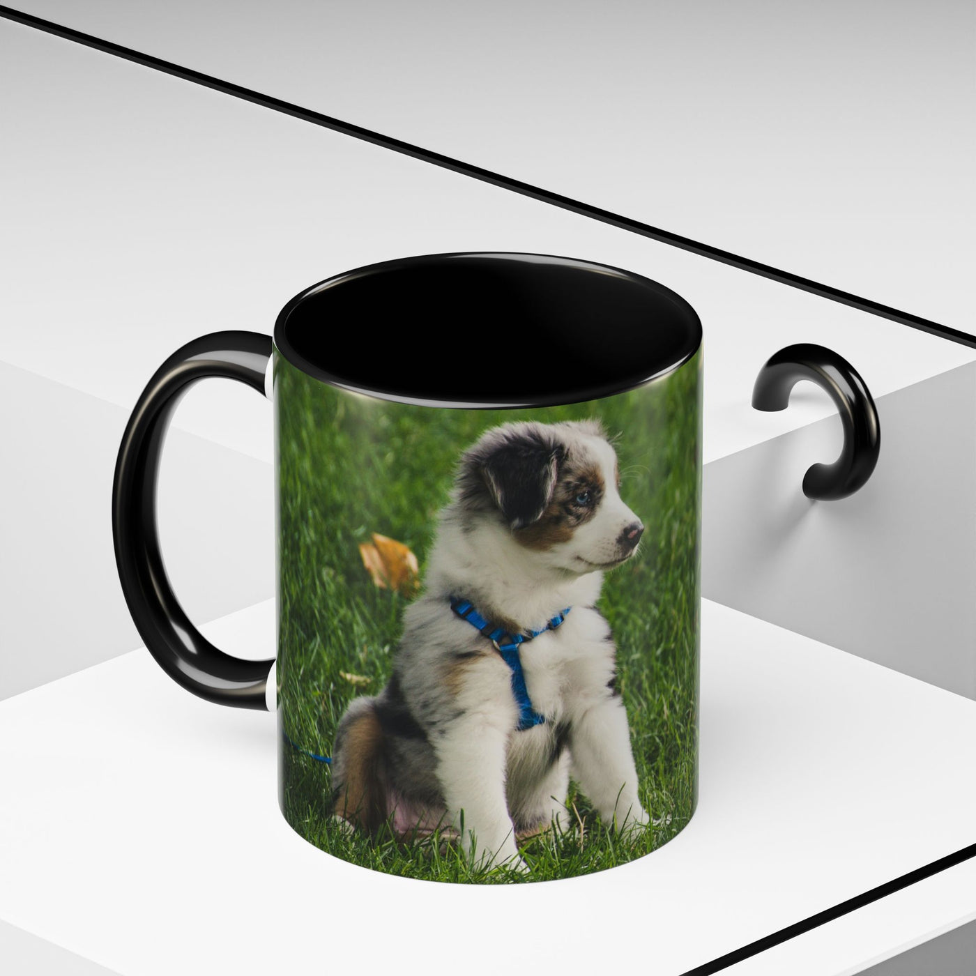 Dog Print Accent Coffee Mug - Dog Lover Gift, Cute Pet Mug, Animal Print Cup, Coffee Tea Mug, Unique Dog Themed Gift