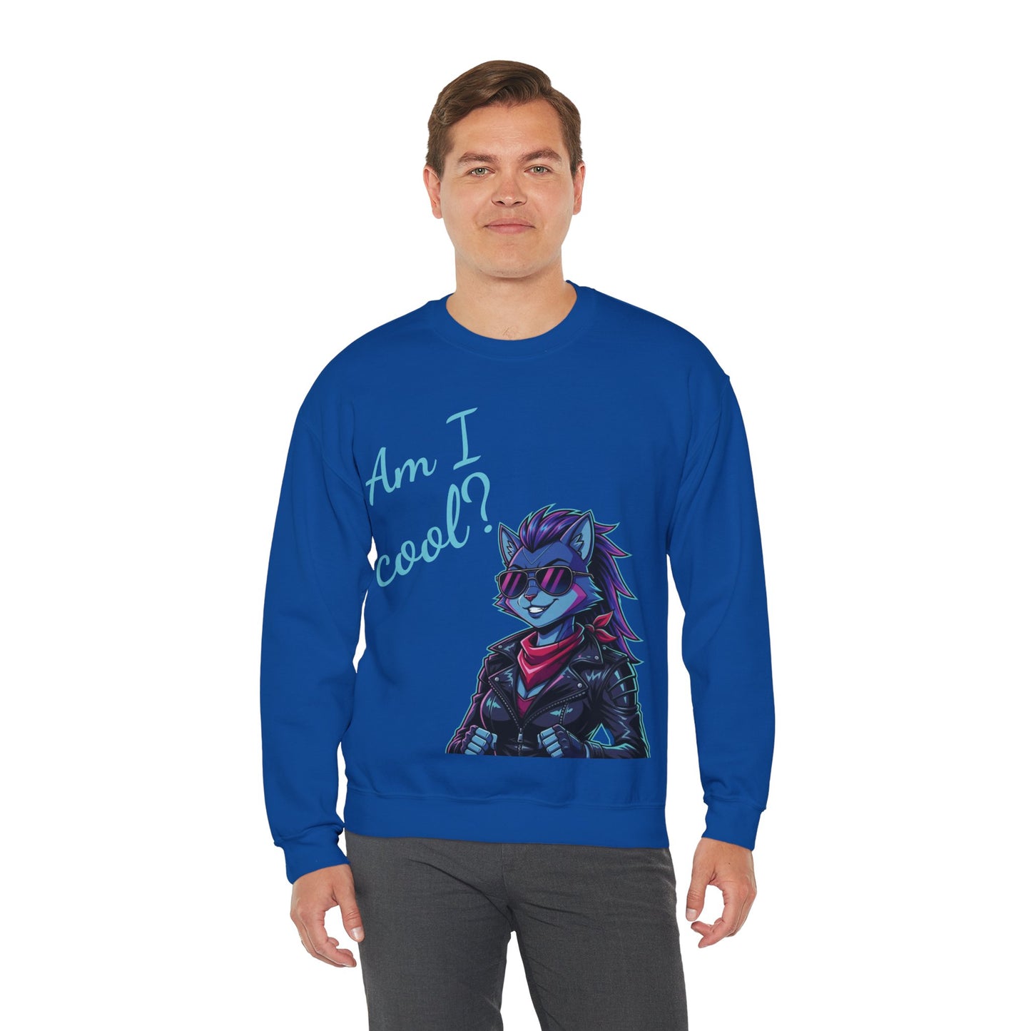 Cool Cat Unisex Heavy Blend Crewneck Sweatshirt style 2