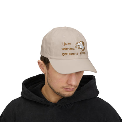I Just Wanna Get Some Sleep Funny Dog Embroidered Dad Cap Hat