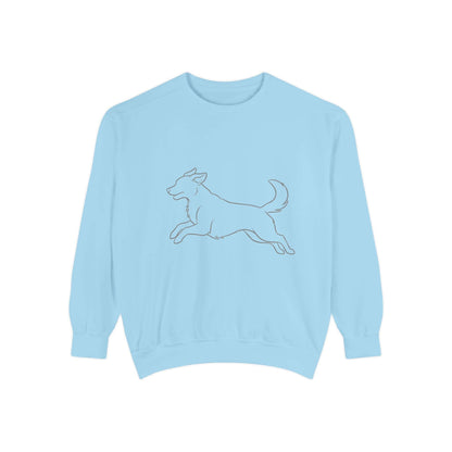 Running Dog Shadow Cozy Graphic Unisex Crewneck Sweatshirt style 1