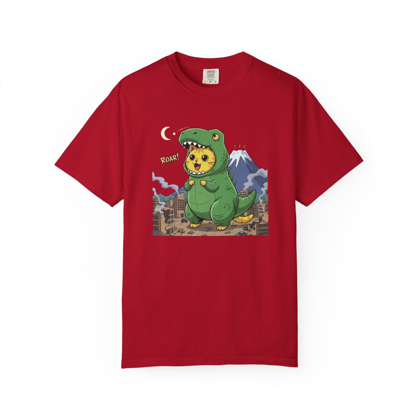 Cat cosplay Godzilla Funny Design Unisex T-Shirt style 1