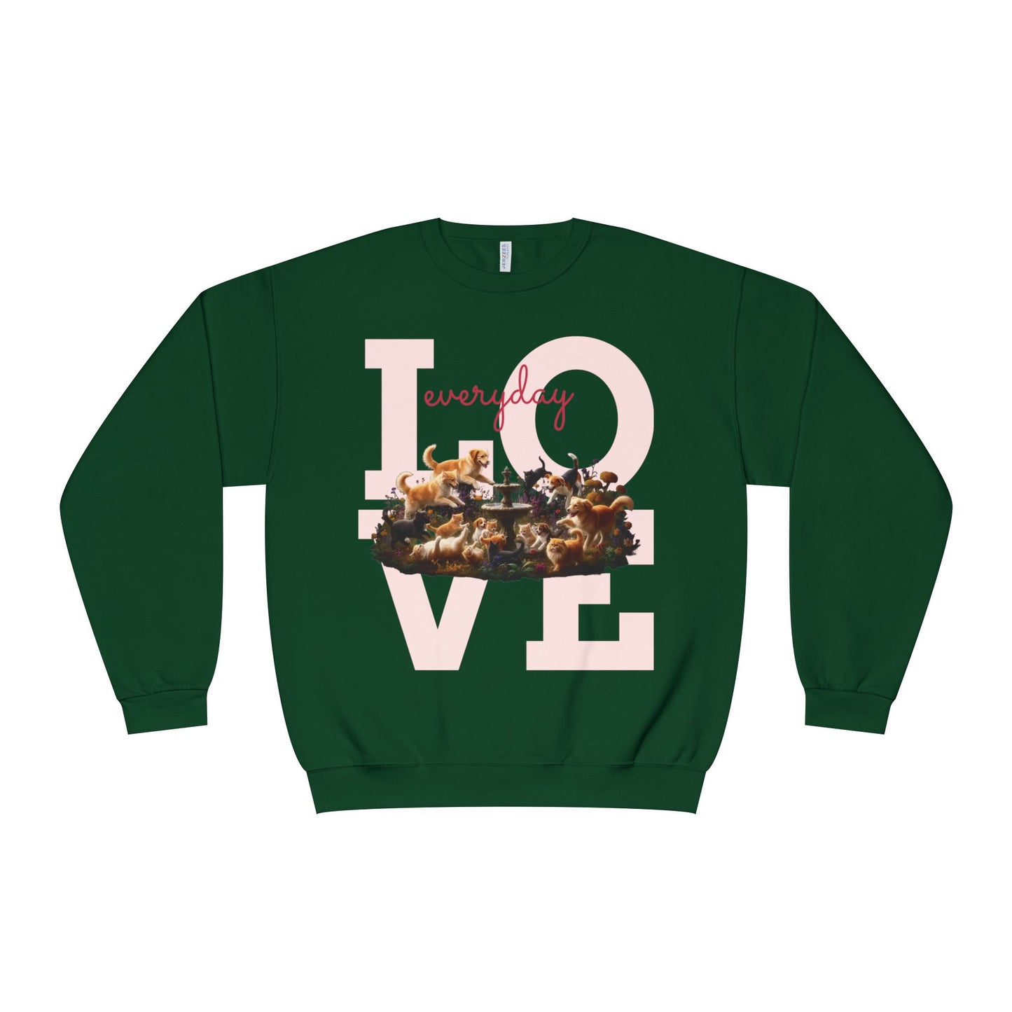 Love Everyday Cats & Dogs Unisex NuBlend Crewneck Sweatshirt