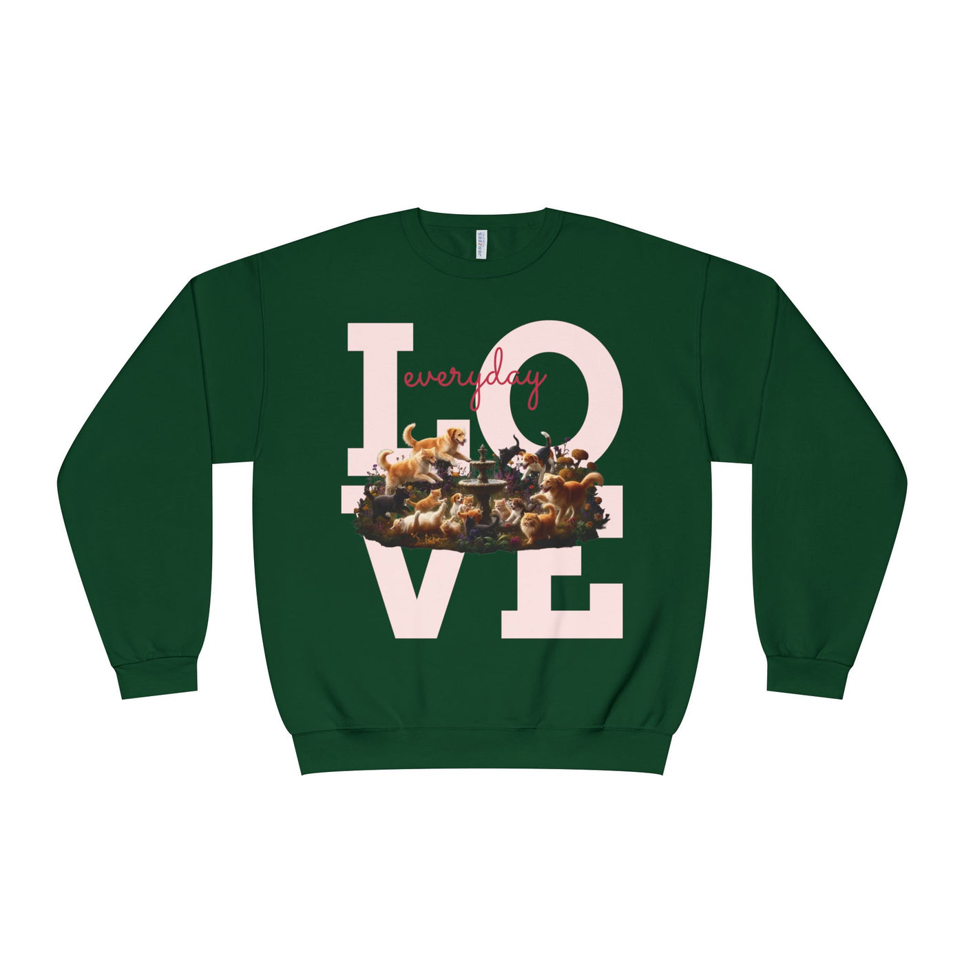 Love Everyday Cats & Dogs Unisex NuBlend® Crewneck Sweatshirt