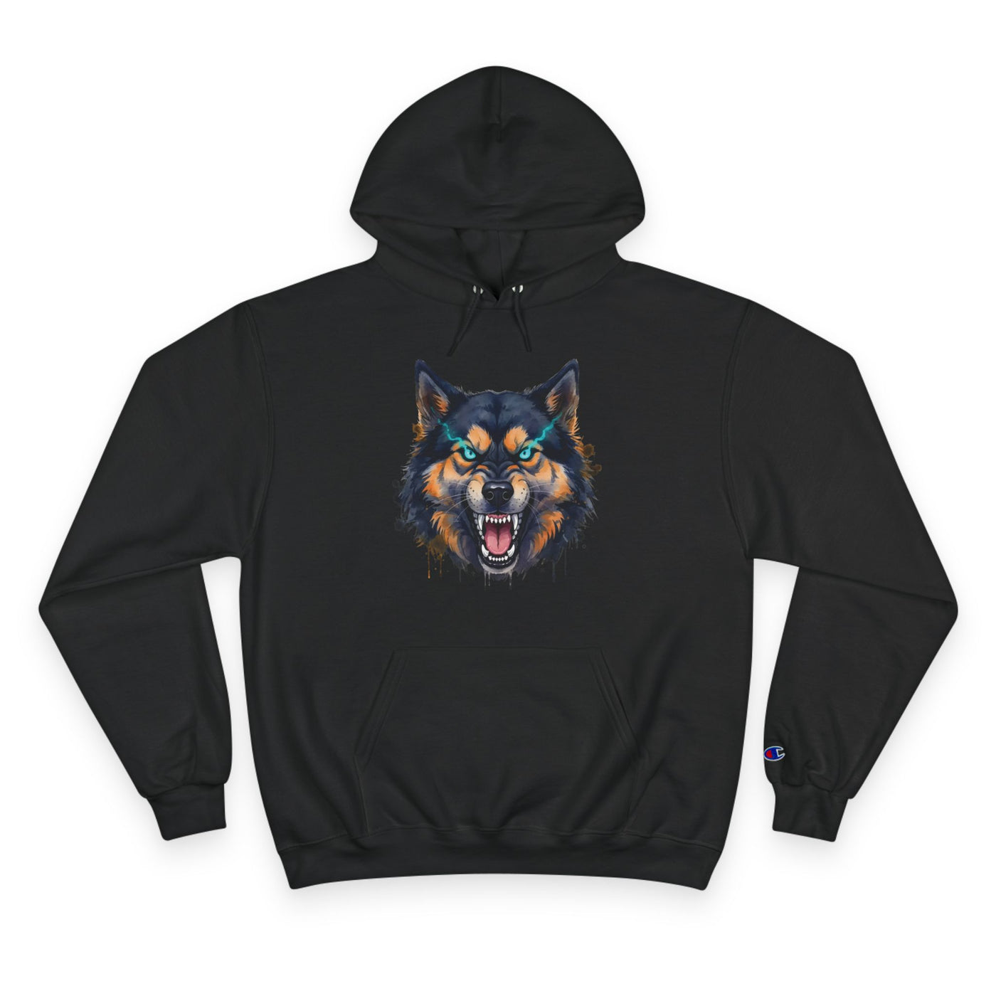 Angry Dog style 1 Men and Women Champion Hoodie