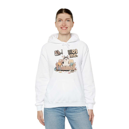 Ah Not Me - Cute Husky Unisex Pullover Hoodie for Dog Lover