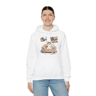Ah! Not Me. Cute Husky Unisex Pullover Hoodie for Dog Lover