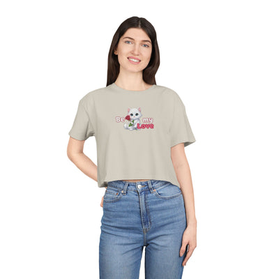 Cute Graphic Crop Tee - 'Be my Love', Women's Fashion, Gift for Animal Lovers, Casual Outfit, Summer Style, Funny Shirt