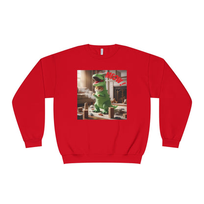 Tyrannosaurus Cat at home Unisex NuBlend Crewneck Sweatshirt
