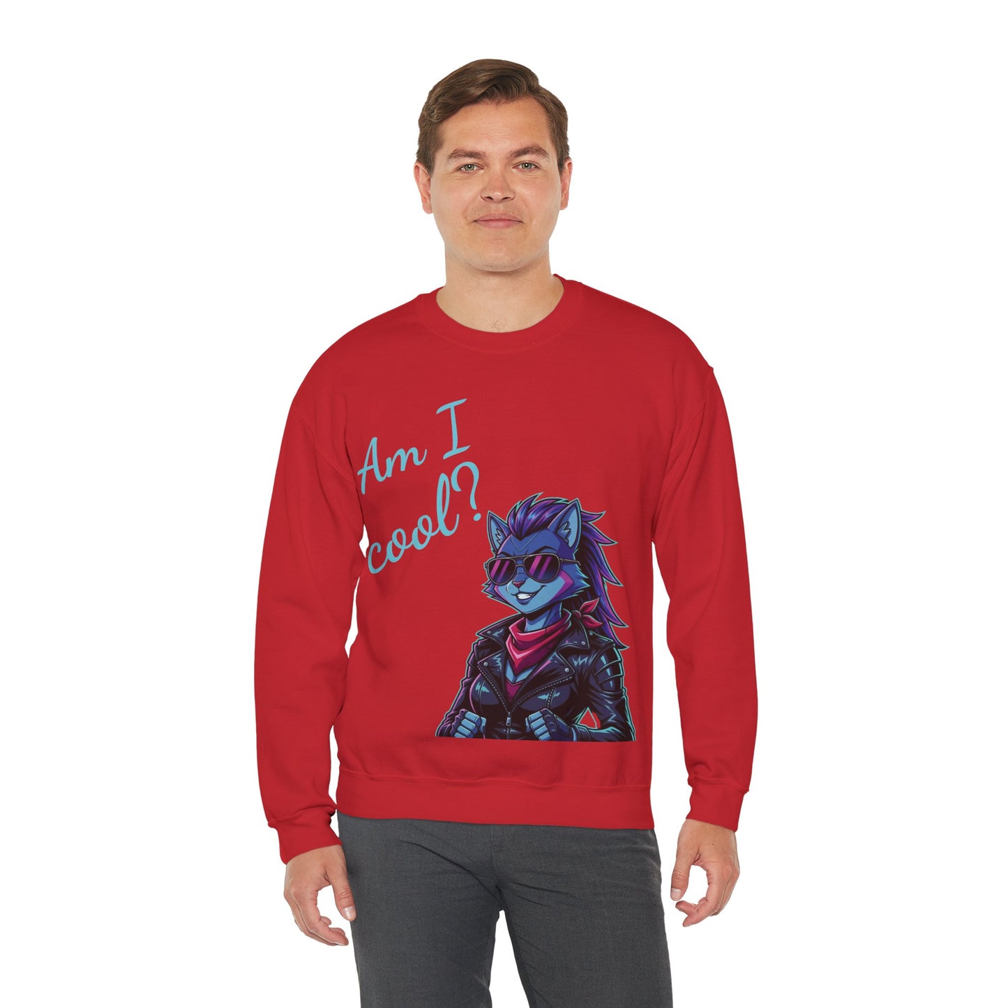 Cool Cat Unisex Heavy Blend Crewneck Sweatshirt style 2