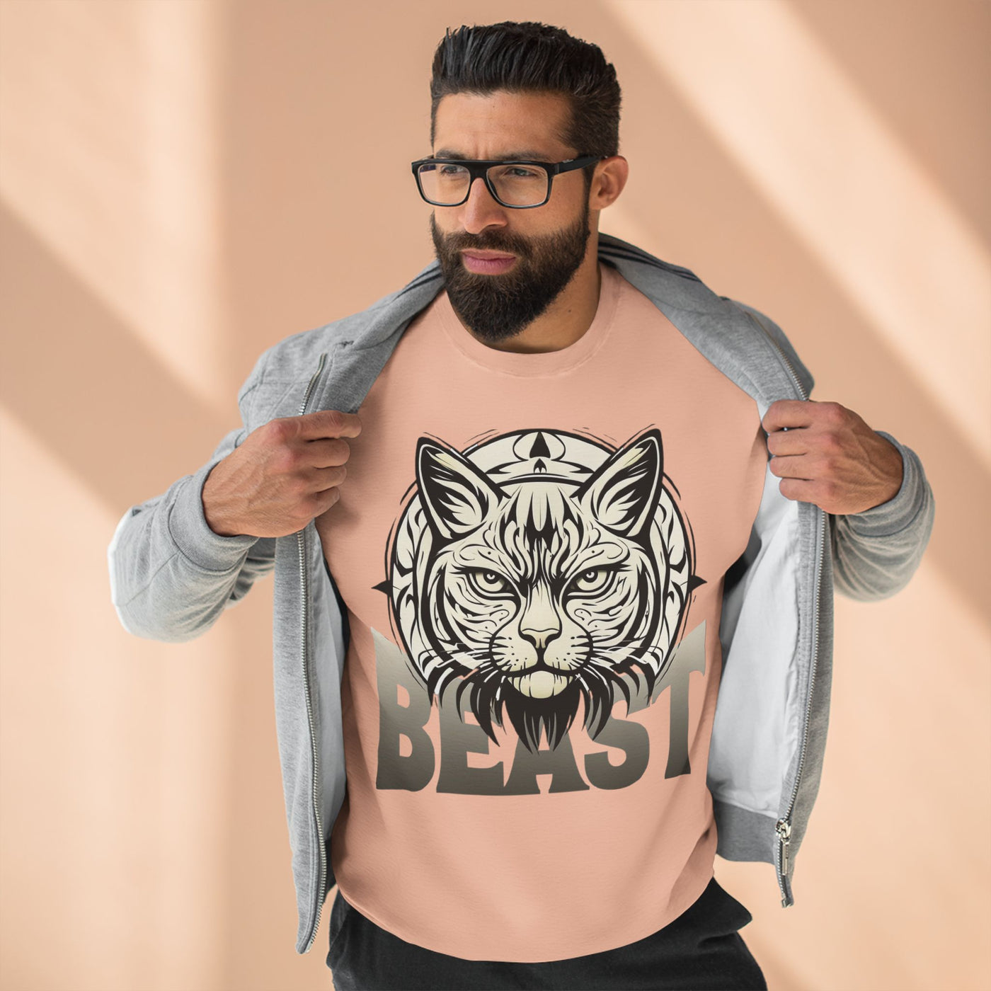 "Beast" Cat Lover style 2 Unisex Crewneck Sweatshirt