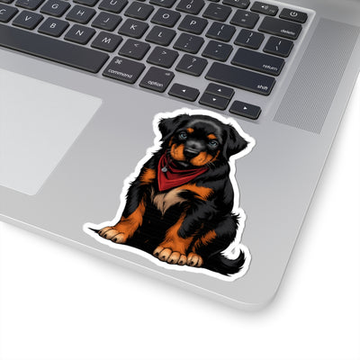 Cute Dog Kiss-Cut Stickers, Rottweiler Vinyl Decals for Pet Lovers, Laptop Stickers, Dog Lover Gifts, Custom Pet Stickers