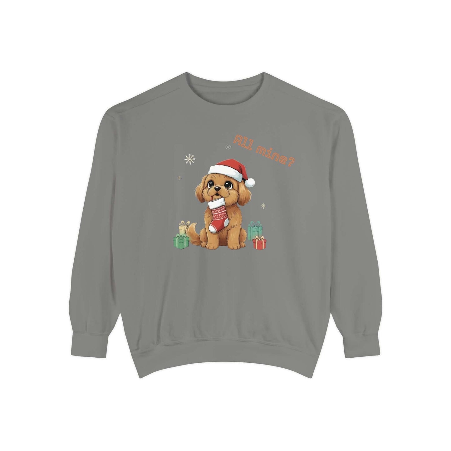 Puppy wait for Christmas presents Unisex Crewneck Sweatshirt style 8