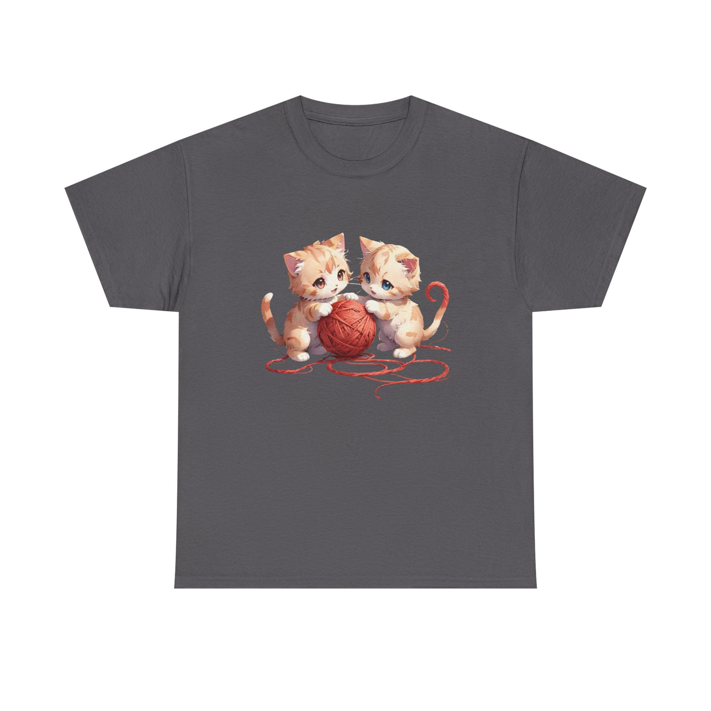 Playful Cats Ball of Yarn Unisex Tee - Cute Cat T-Shirt for Pet Lovers, Cat Owners, Sports Enthusiasts, Gifts for Animal Lovers, Casual Everyday Wear