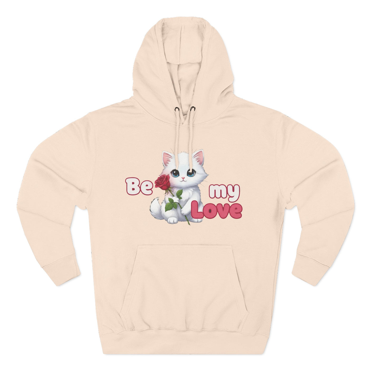 Cat Be My Love Fleece Hoodie for Cozy Comfort