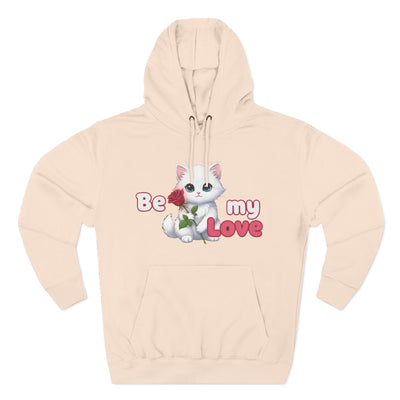 Cat Be My Love Fleece Hoodie for Cozy Comfort