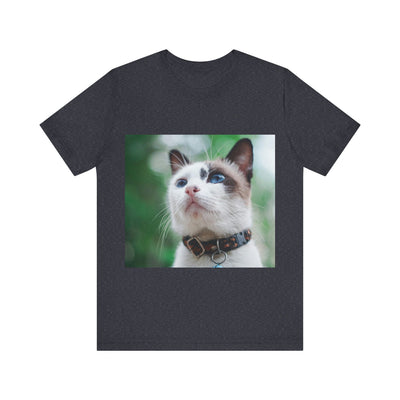 Cat with blue eyes - Unisex Jersey Short Sleeve Tee