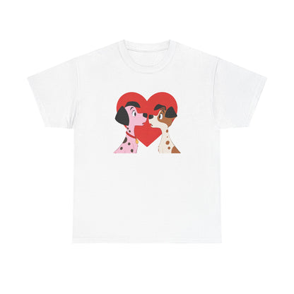 Dogs in Love Unisex Tee - Cute Dog T-Shirt for Pet Lovers, Dog Owners, Sports Enthusiasts, Gifts for Animal Lovers, Casual Everyday Wear