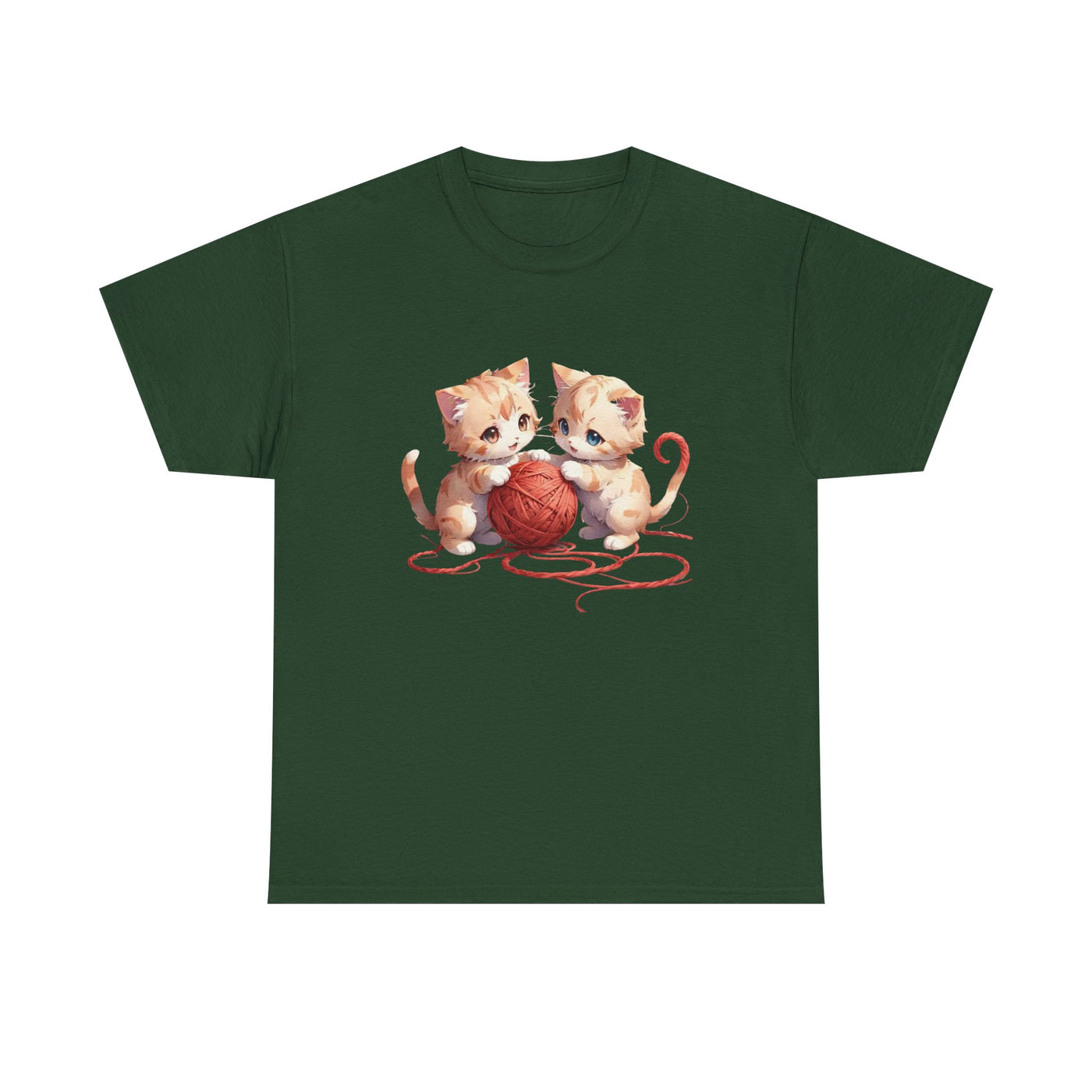 Playful Cats Ball of Yarn Unisex Tee - Cute Cat T-Shirt for Pet Lovers, Cat Owners, Sports Enthusiasts, Gifts for Animal Lovers, Casual Everyday Wear